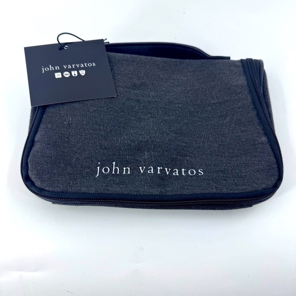 NWT John Varvatos Gray Toiletry Bag Sleek Design - Picture 10 of 11